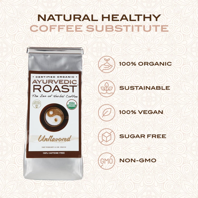 Ayurvedic Roast - Top Caffeine Free Certified Organic Coffee Substitute - Natural Grain Beverage and Herbal Blend that is a Great Non Acidic Coffee Alternative - Image 4